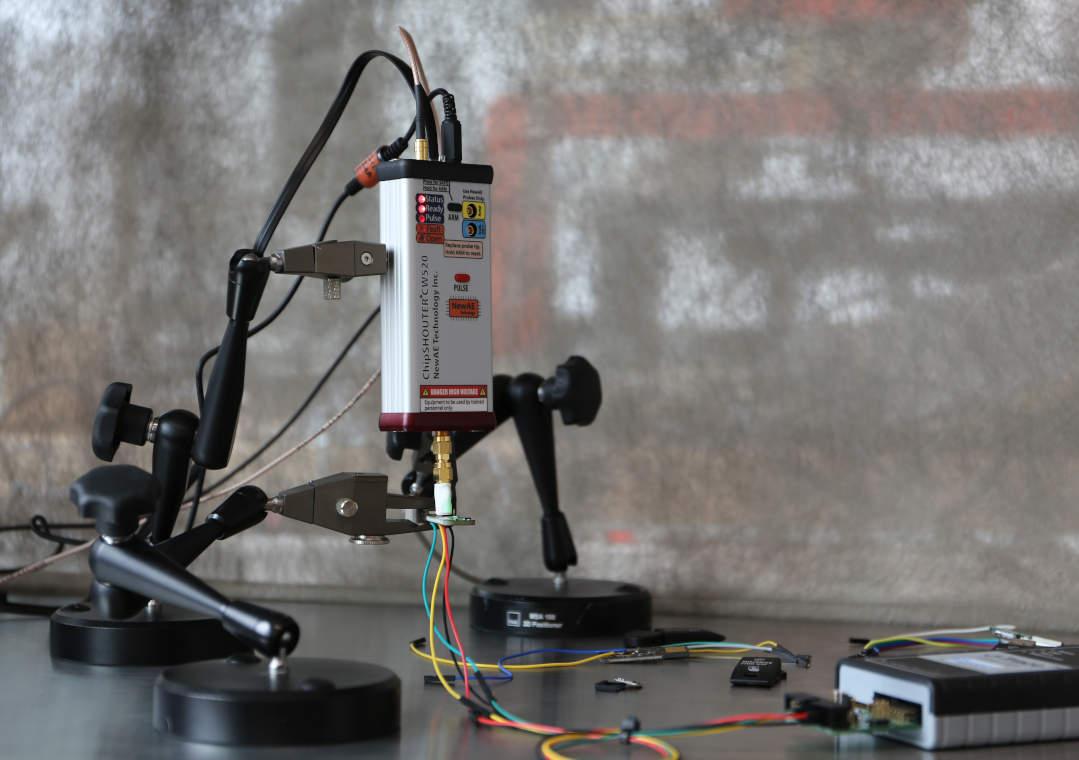 Electromagnetic fault injection (EMFI) setup with the Solo security token as target device